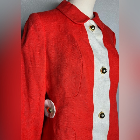 Vintage 60’s Tiziani button down linen jacket - Picture 3 of 12